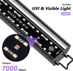 39-Inch LED UVB Reptile Light with Auto On/Off & Preset Day-Night Cycle Dimming,