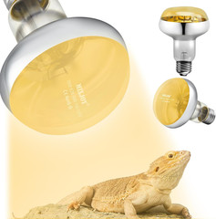 2Pack 75W Reptile Heat Lamp Bulbs, Upgraded Golden Glass 60% Intense Heat Bulb U