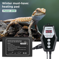 Reptile Heating Pad and Digital Thermostat Combo Set, under Tank Heater for 10-2