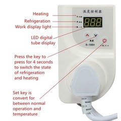 Digital Thermostat Controller Heat Mat Light Incubator For Snake Lizard Reptile