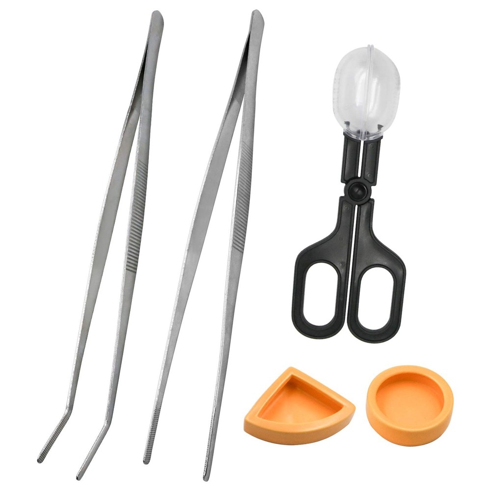 2Pcs Stainless Steel Feeding Tongs, Reptile Feeding Tweezers Long Handle Feed…