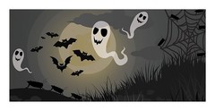 Thrills & Chills Ghostly Night Terrarium & Aquarium Background Cling 36″×18″