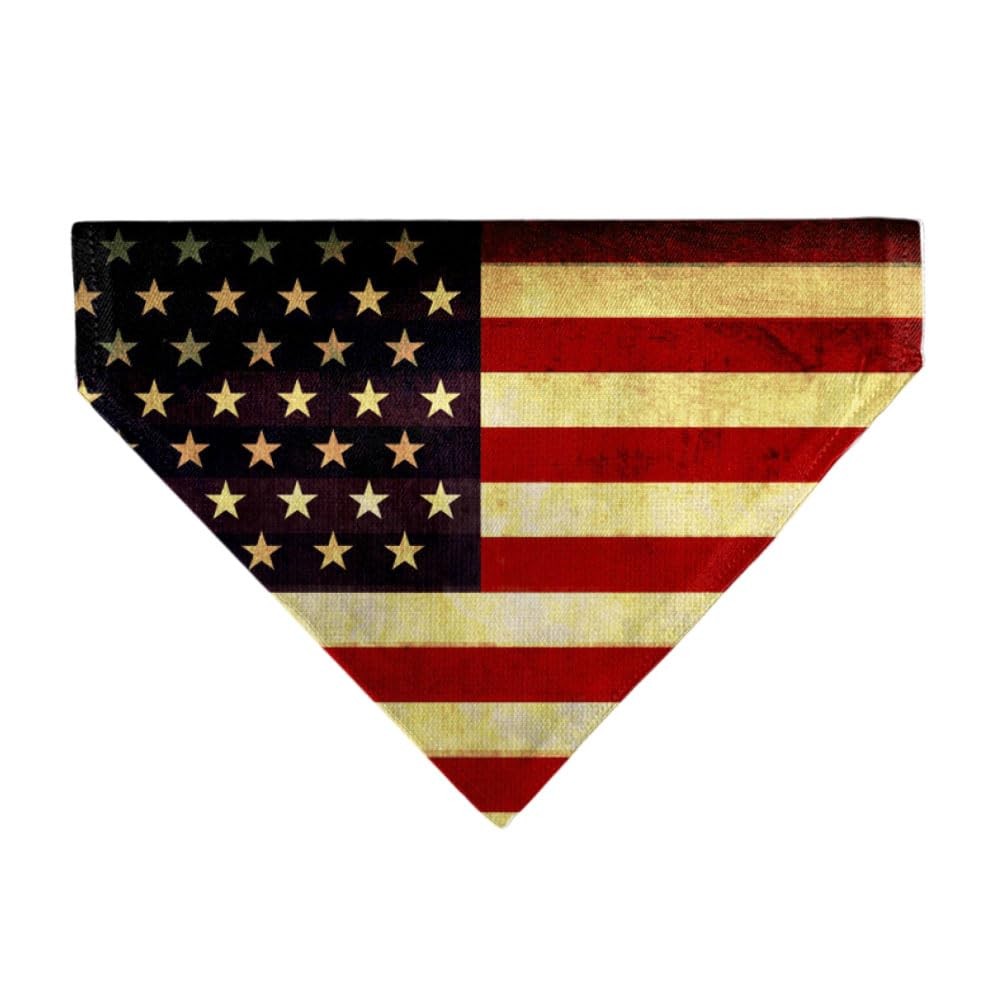Vintage US Flag Repeat Slip On Collar Bandana Only