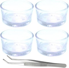 Small Reptile Feeding Dish Food Water Bowl Feeder Cup Basin 4 Pack 0.5 Oz
