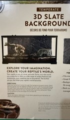 Thrive A World Of Wonder 3-D Slate Background For Terrariums 40 Gal, New!