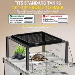 Upgraded Acrylic Turtle Dock with Thermometer Hygrometer