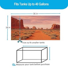 3 Pcs Reptile Tank Background, Bearded Dragon Tank Accessories, 36×18 inches …