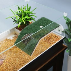 1pc Turtle Drying Platform Simulated Lawn Reptile Tortoise Climbing Ladder