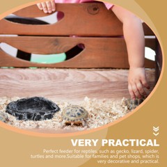 Turtle Disc Reptile Water Tray Lizard Feeding Bowl Food Small Dish