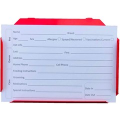 Kennel Cards 100 Pack, 4×6 Inch, Cat Dog Boarding, Pet Profile Record, Grooming