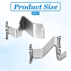 20 Pcs Heavy Duty Metal Shelving Brackets Clips Cabinet Shelf Clips Adjustabl…