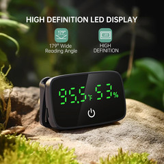 Reptile Thermometer Hygrometer, LED Digital Terrarium Thermometer and Humidity G