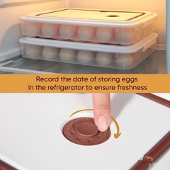 77L Deviled Egg Containers with Lid (Set of 2), Plastic Deviled Egg Tray Carr…