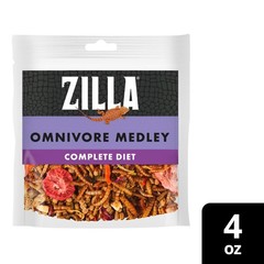 (4 pack) Zilla Omnivore Reptile Medley Complete Diet, 4 Ounces (1 Pack)