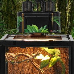 Nano Dual Dome Reptile Light Fixture and 25W Reptile Heat Lamp Combo Pack, Mi…