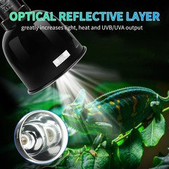 Reptile Light Fixture with Dimming Thermostat, 5.5 Inch Deep Dome Light Fixtu…