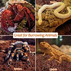 2 Pack Natural Coconut Fiber Substrate for Reptile- Premium Compressed Coconu…
