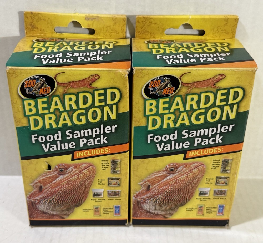 Lot Of 2 Bearded Dragon Food Sampler Value Pack ￼