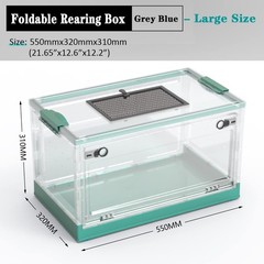 Large Reptile Habitat Tank with Sliding Screen for Snakes, Lizards & Frogs