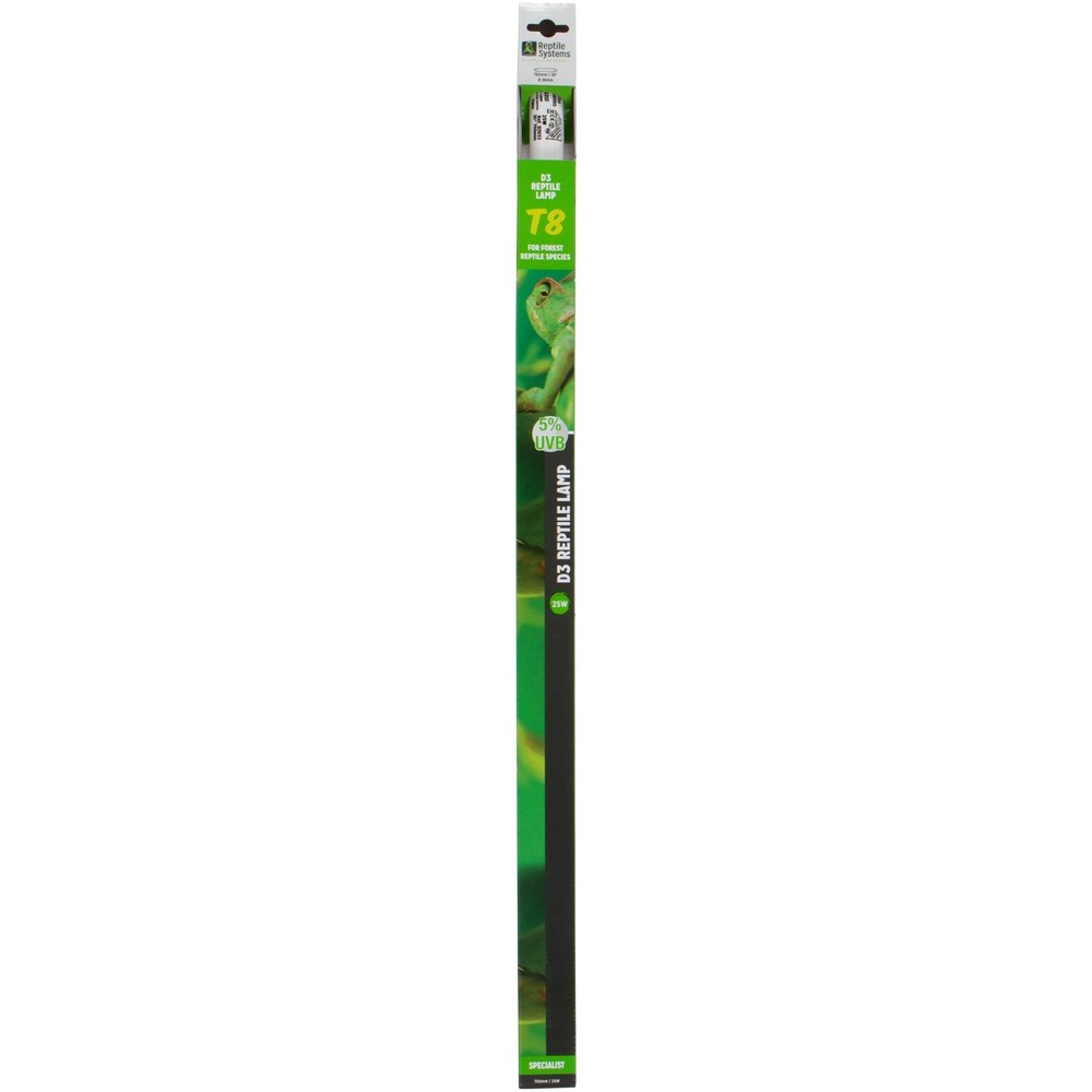 Reptile Systems D3 25 Watt T8 Reptile Lamp For Forest Species 5% UVB 30″ 117033