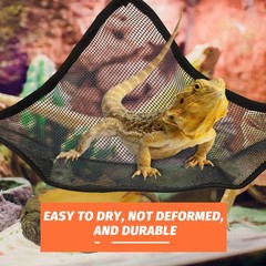 2Pcs Black Reptile Hammock Pet Swing Toy Durable for Lizards and Snakes