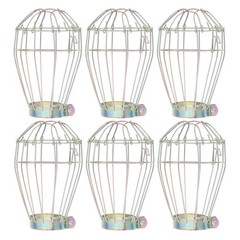 6Pcs Reusable Iron Reptile Cage Lampshade Golden Heat Lamp Protector