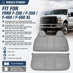 GXARTS Med Flint Gray Front Bench Bottom & Top Lean Back Replacement Leather …
