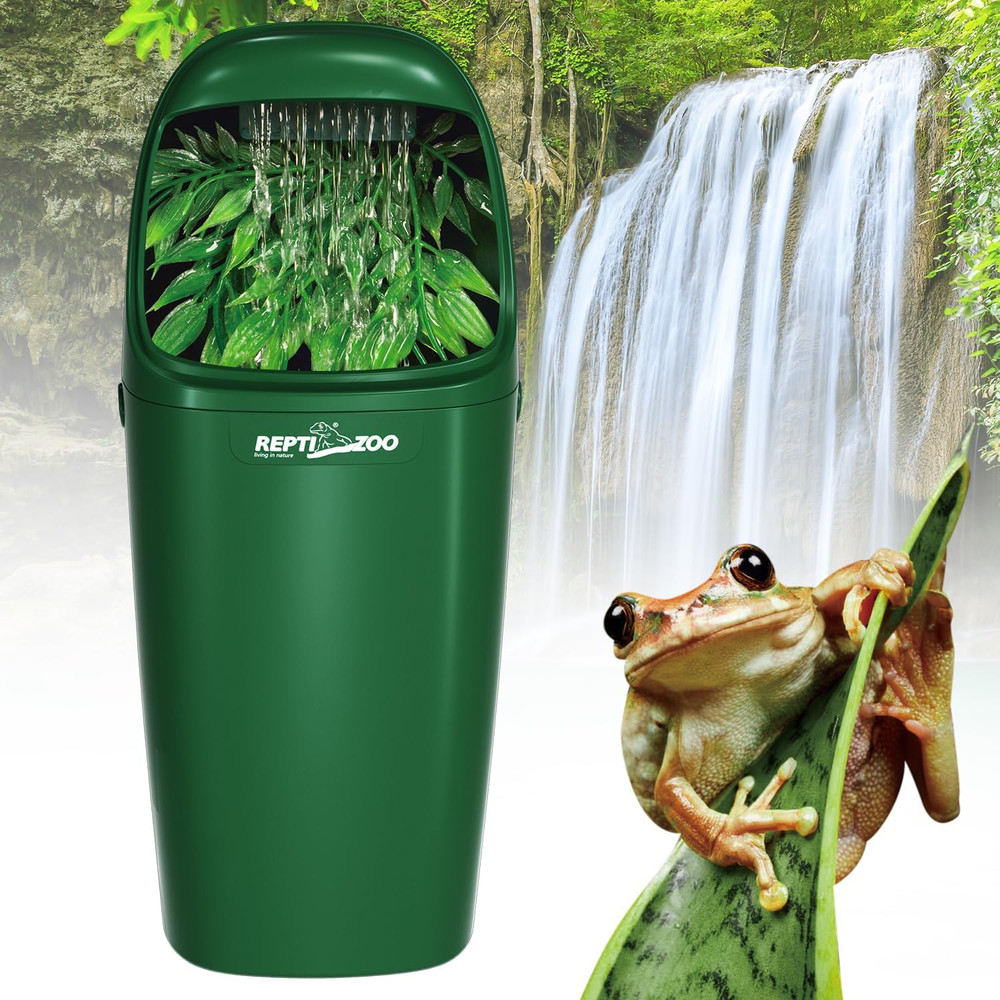 REPTIZOO Reptile Waterfall Automatic Reptile Drinking Fountain Water Dispenser,