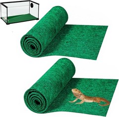 2 Pack Reptile Carpet, 39’’ x 20’’ Terrarium Bedding Substrate Liner Reptile …