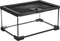 Mini Reptile Glass Terrarium 12″X8″X6″, Full View Rainforest Vivarium Tank, Stac