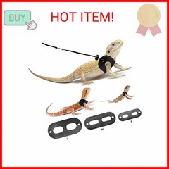BWOGUE Bearded Dragon Harness and Leash Adjustable Leather Lizard Reptiles Harne