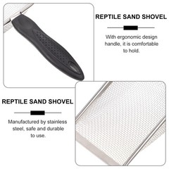 1Pcs Stainless Steel Filtering Sand Shovel Durable Reptile Box Accessory