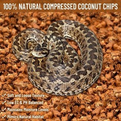Riare 10LB Coconut Chip Substrate for Reptiles, 72 Quart Bedding