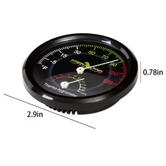 REPTI ZOO Reptile Terrarium Thermometer Hygrometer Dual Gauges Pet Rearing…
