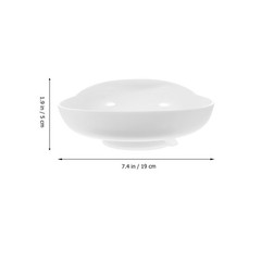 White Self Feeding Bowl For Elderly Practical Base Design