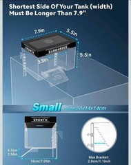 Adjustable Turtle Basking Platform 7.9×5.5×5.5 Inch Acrylic Topper Dock Small