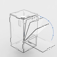 Acrylic Reptile Mini Tank 4x4x8 Sturdy Terrarium for Tarantula Isopod Inverte…