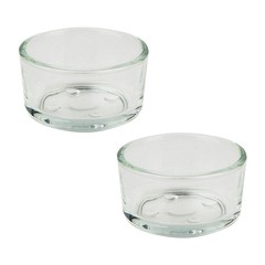 4Pcs Reptile Feeder Bowls Durable Transparent Glass Pet Food Water Bowls