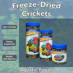 Crickets Freeze Dried for Large Fish Reptiles Turtles Frogs Tortoises Rodents