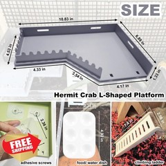 Anranmm Hermit Crab Accessories Platform Grey