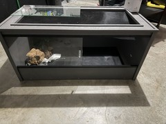 Glass Reptile Terrarium Enclosure with Sliding Top and Accessories