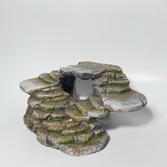PENN-PLAX Reptology Shale Scape Step Ledge & Cave Hideout – Medium