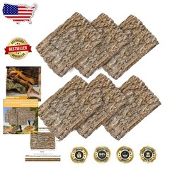 6pc Cork Bark Terrarium Backdrops 15.7×11.8in Reptile Climbing Mat