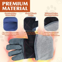 Anti-Bite Gloves Animal Handling Scratch Chew Safety Protection Dog Cat Parrot