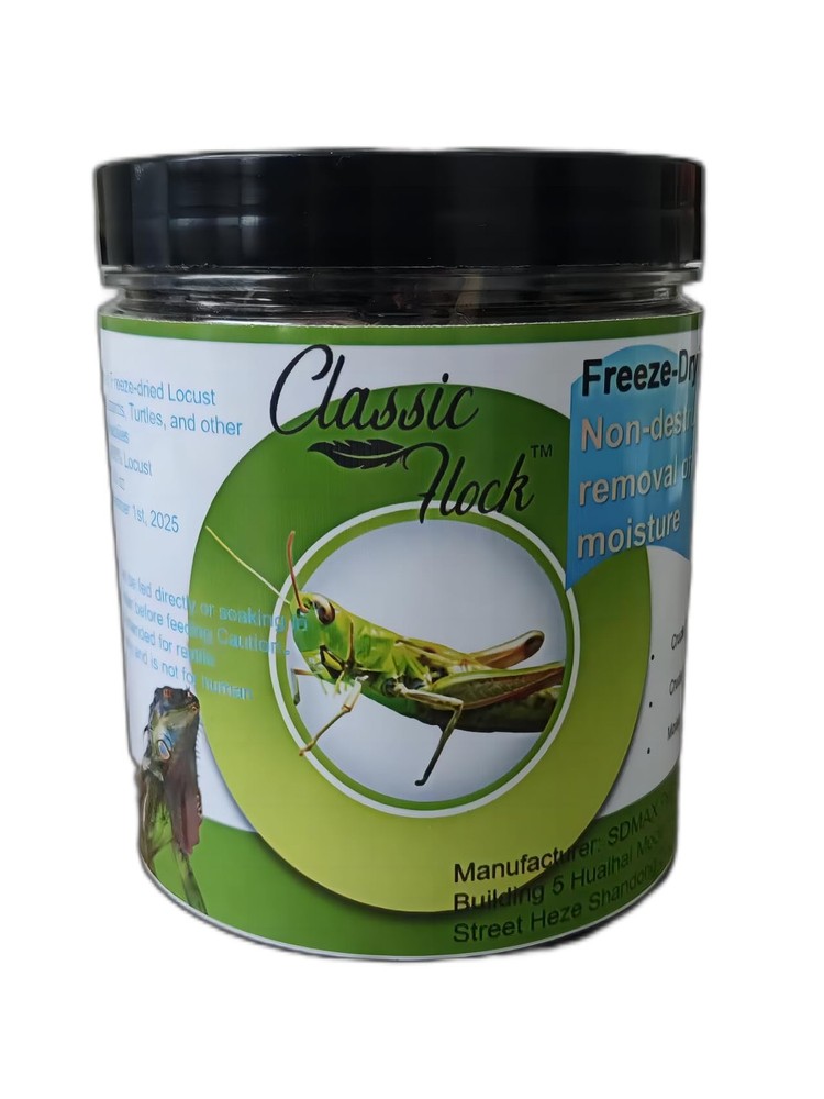 2oz Freeze-Dried Grasshoppers Nutritious Reptile Amphibian Food High Protein
