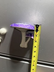 Purple reptile magnetic ledge mushroom feeder bowl .5 Oz With Food Grade Bowls