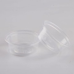 100 Pcs Clear Small Gecko Food and Water Cups Plastic Feeding Cups