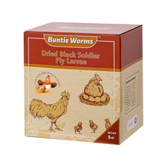 BUNTIE WORMS Dried Black Soldier Fly Larvae 5LB, 5 Pound (Pack of 1), YELLOW