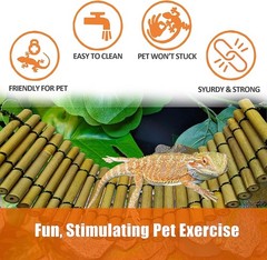 Bearded Dragon Tank Accessories Reptile Climbing Hammock Bridge Lizard Lounger