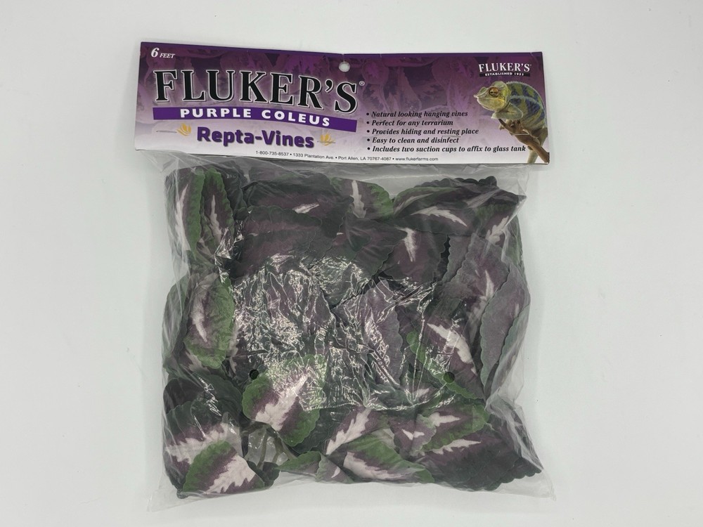 Fluker’s Repta‑Vines Purple Coleus 6 ft Artificial Hanging Terrarium Plant